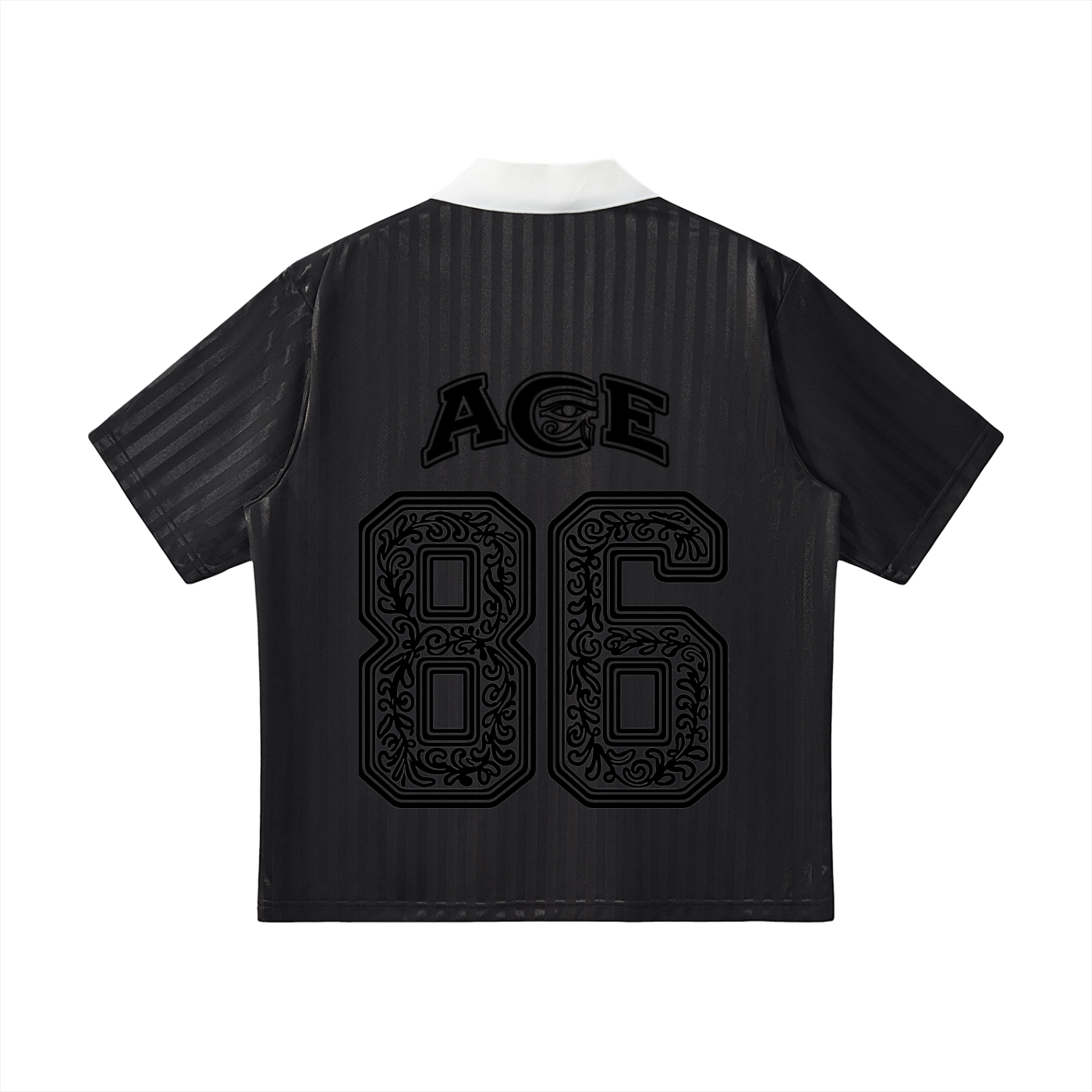 Contrast Collar Striped Soccer Jersey