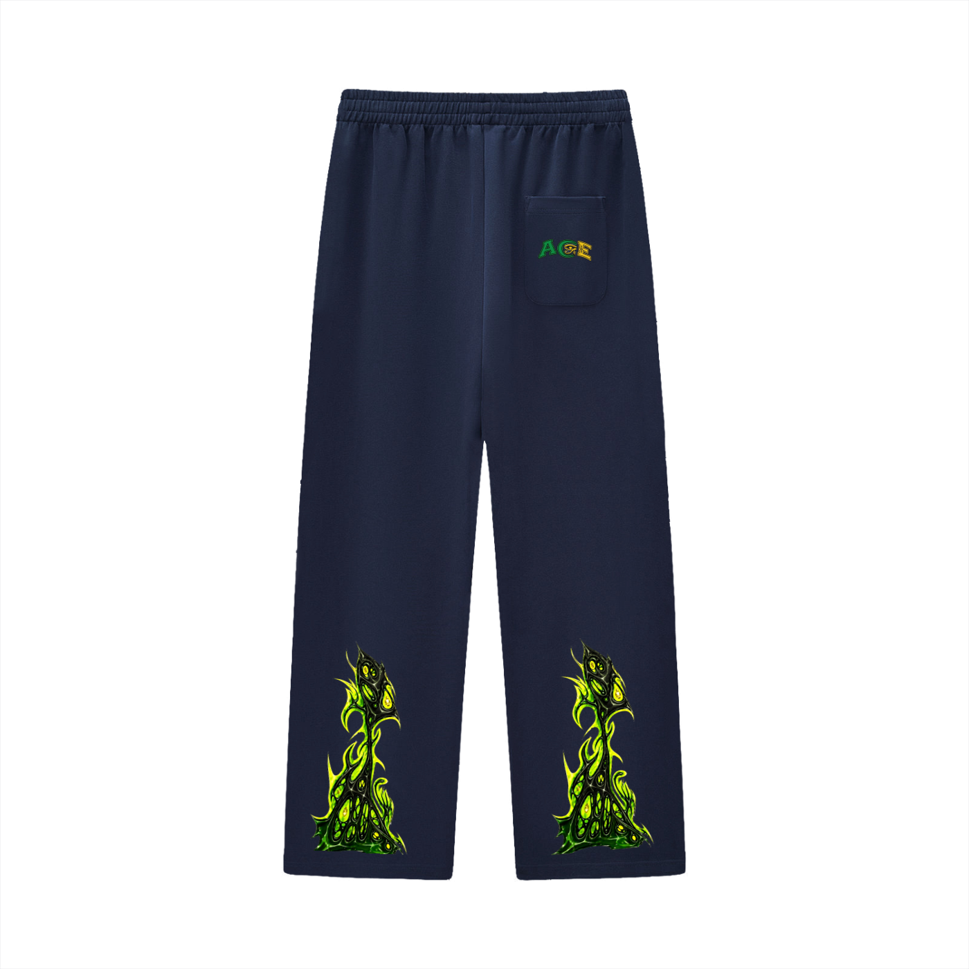 Curved Stripe Straight Sweatpants