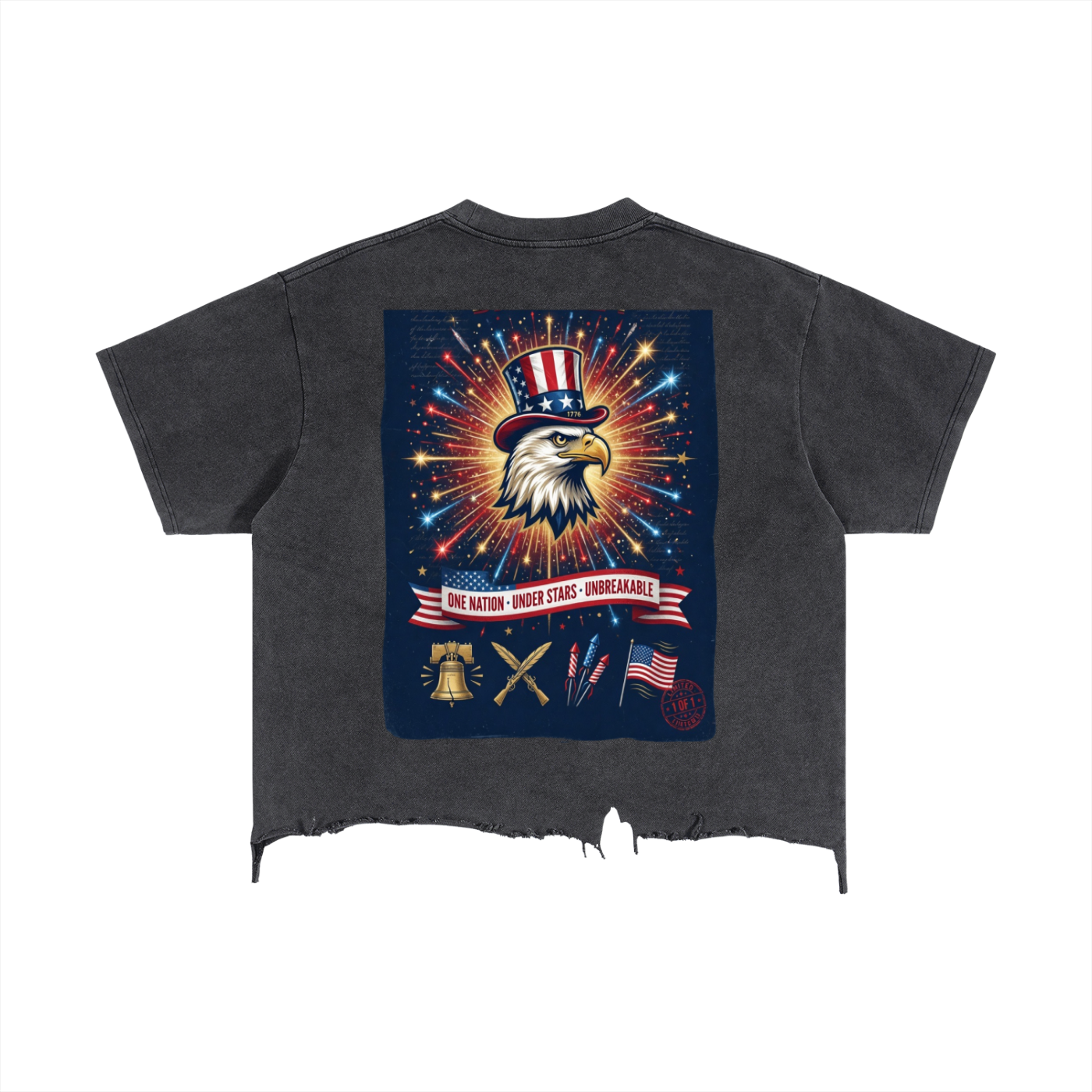 Vintage Wash Boxy Distressed Hem T-Shirt