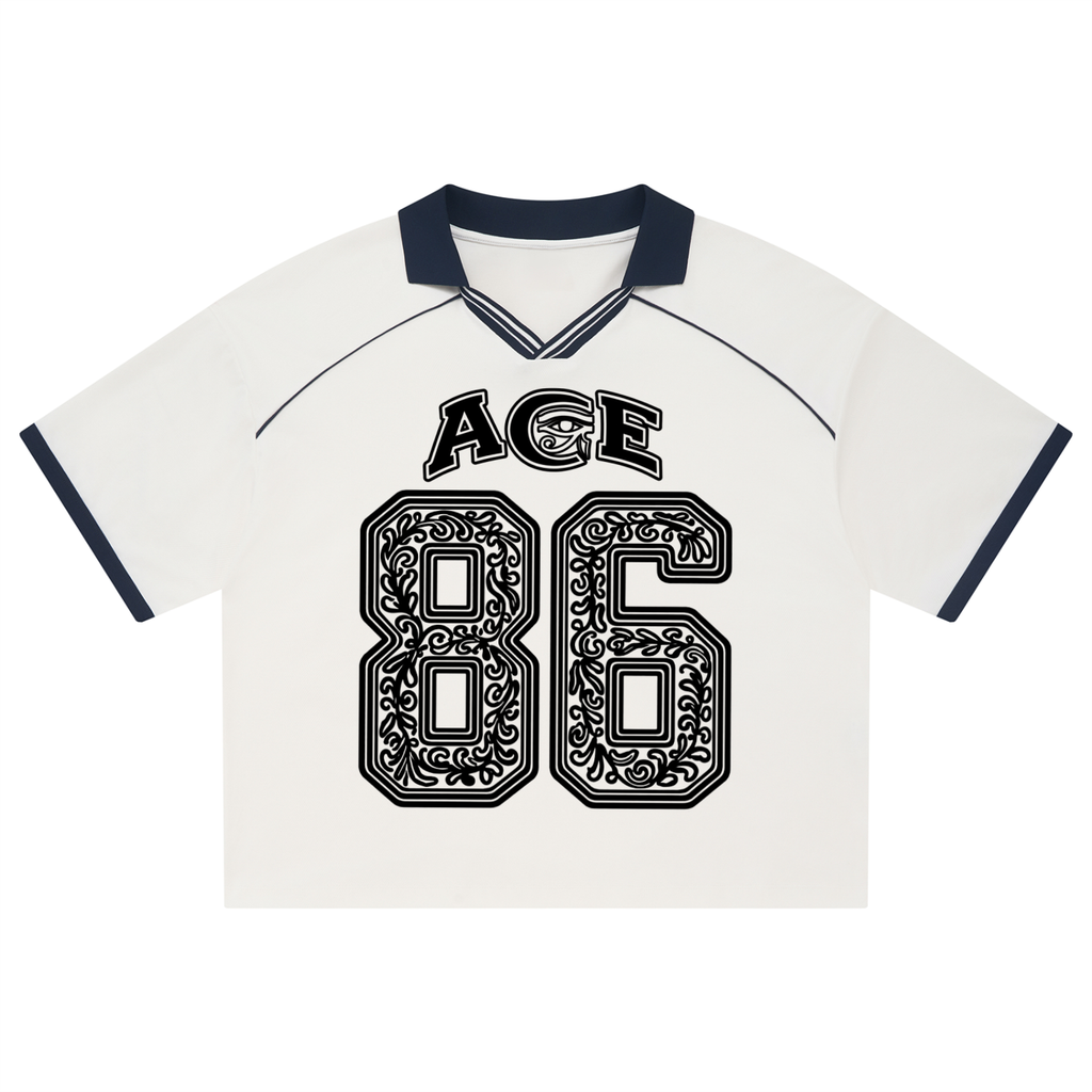 Unisex Collared Piping Boxy Soccer Jersey