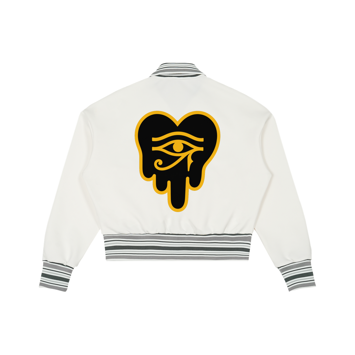 A.G.E Striped Rib Collar Zip Jacket