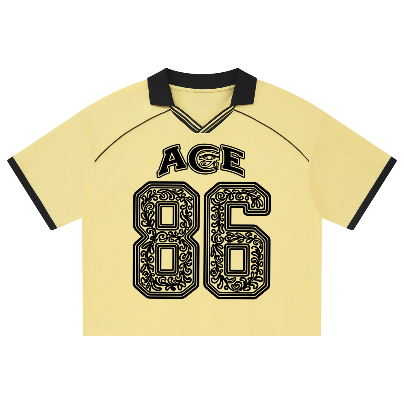 Unisex Collared Piping Boxy Soccer Jersey