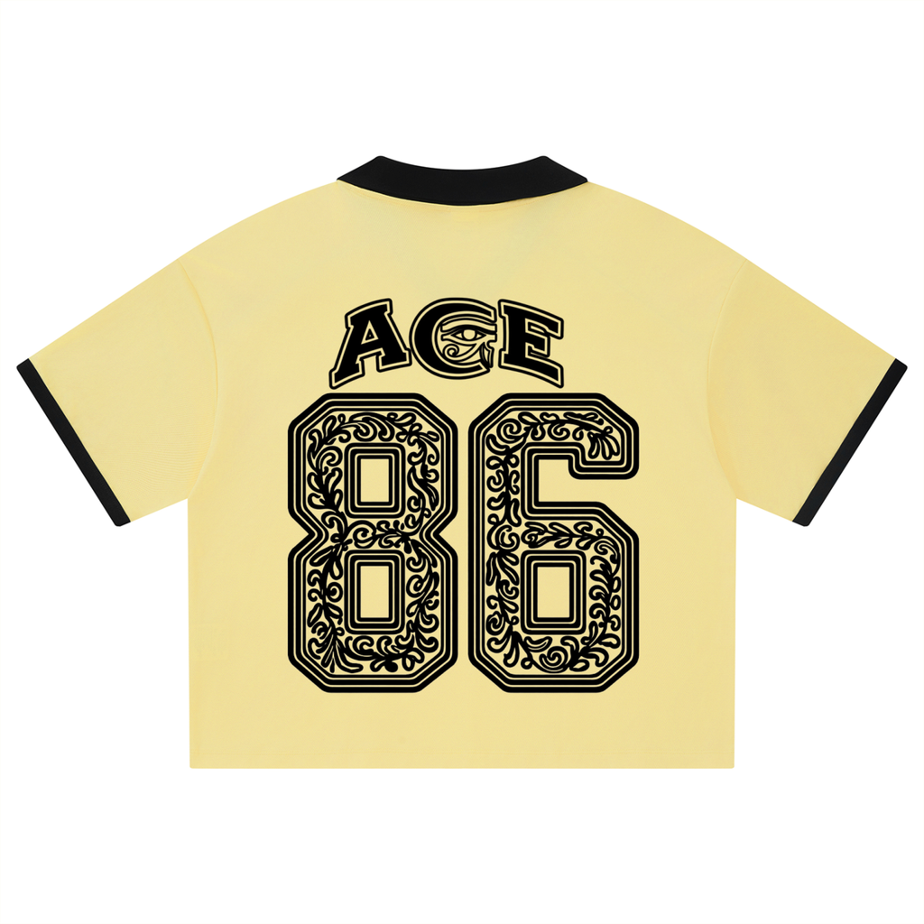 Unisex Collared Piping Boxy Soccer Jersey