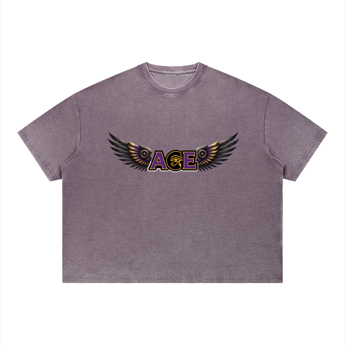 A.G.E  Vintage Wash Sunfade Boxy Waffle T-Shirt