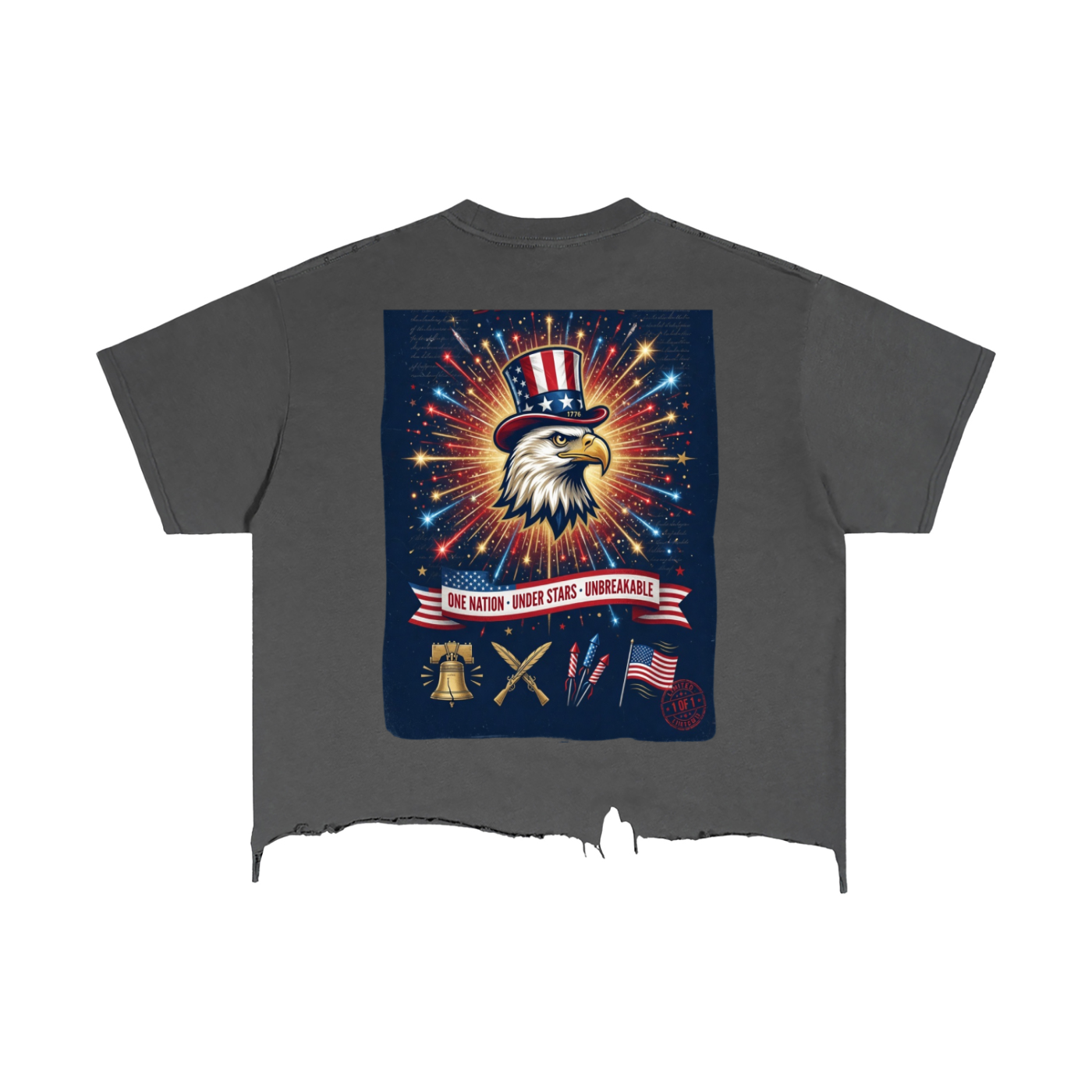 Vintage Wash Boxy Distressed Hem T-Shirt