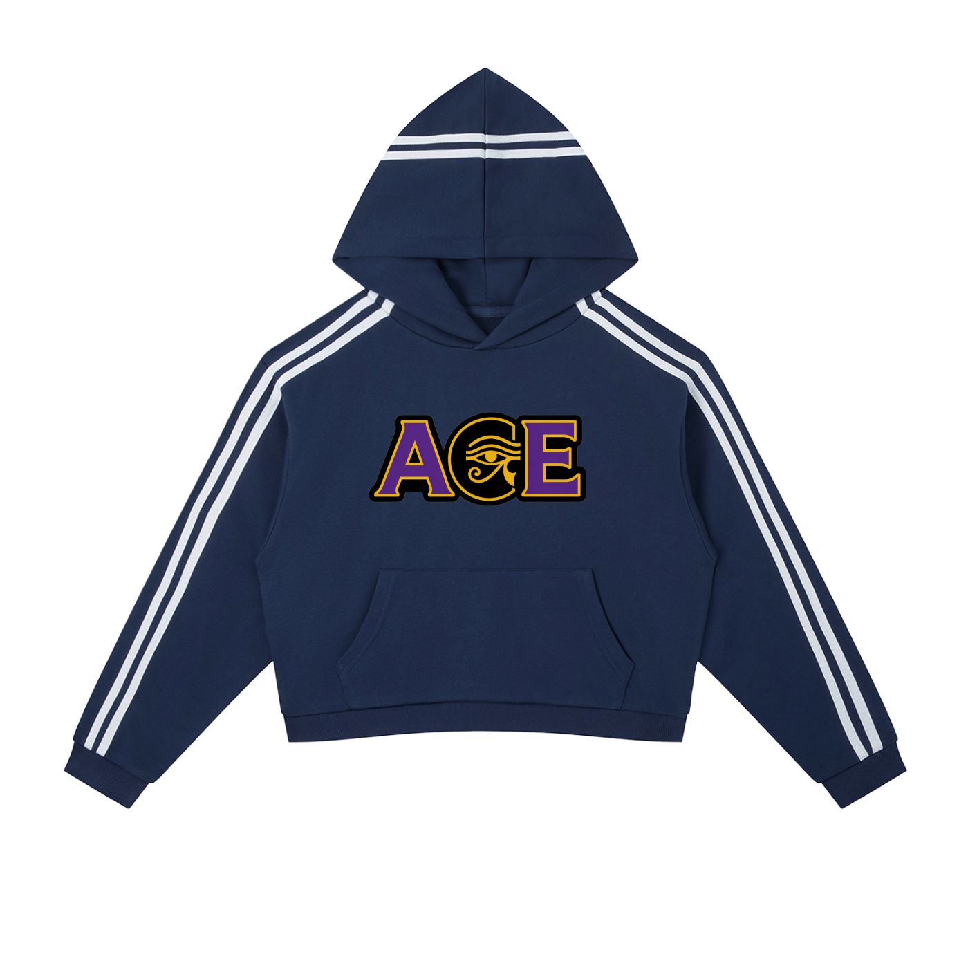 Woman Stripe Cropped Hoodie