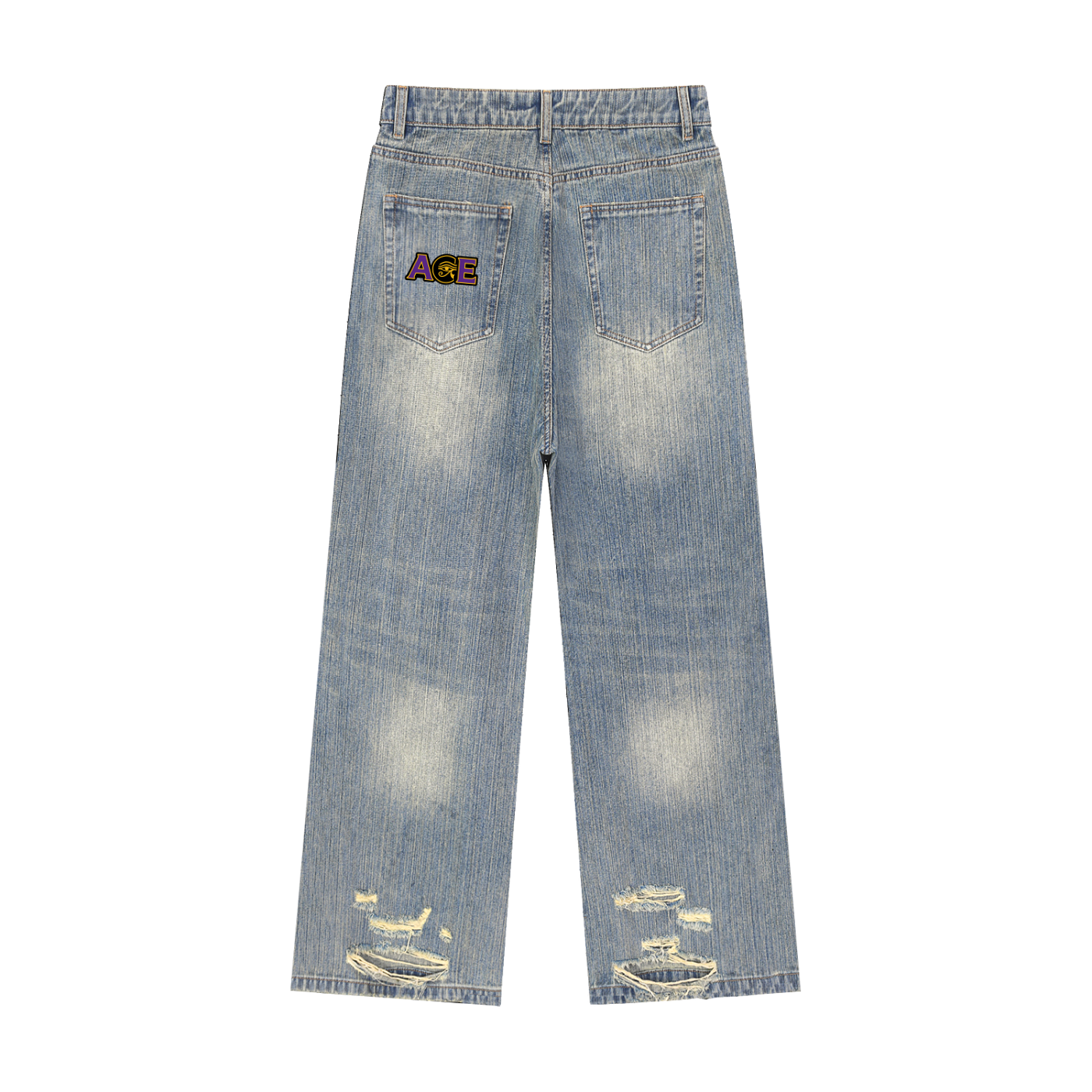 A.G.E Vintage Wash Distressed Denim Jeans