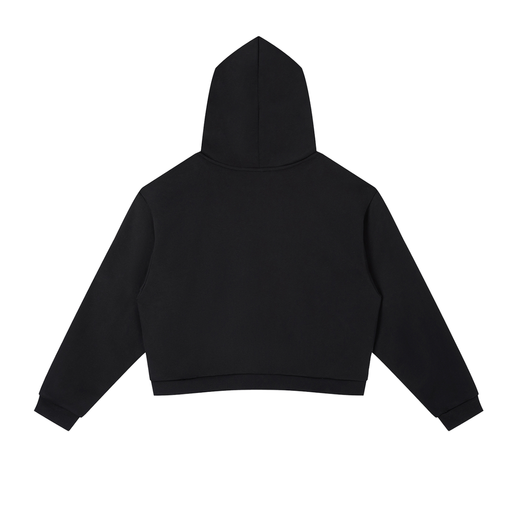 Woman Stripe Cropped Hoodie