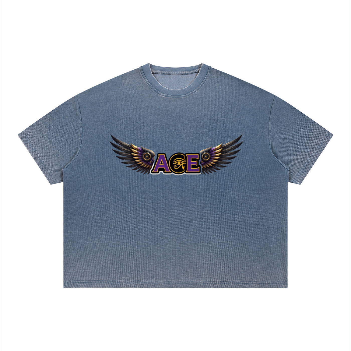 A.G.E  Vintage Wash Sunfade Boxy Waffle T-Shirt