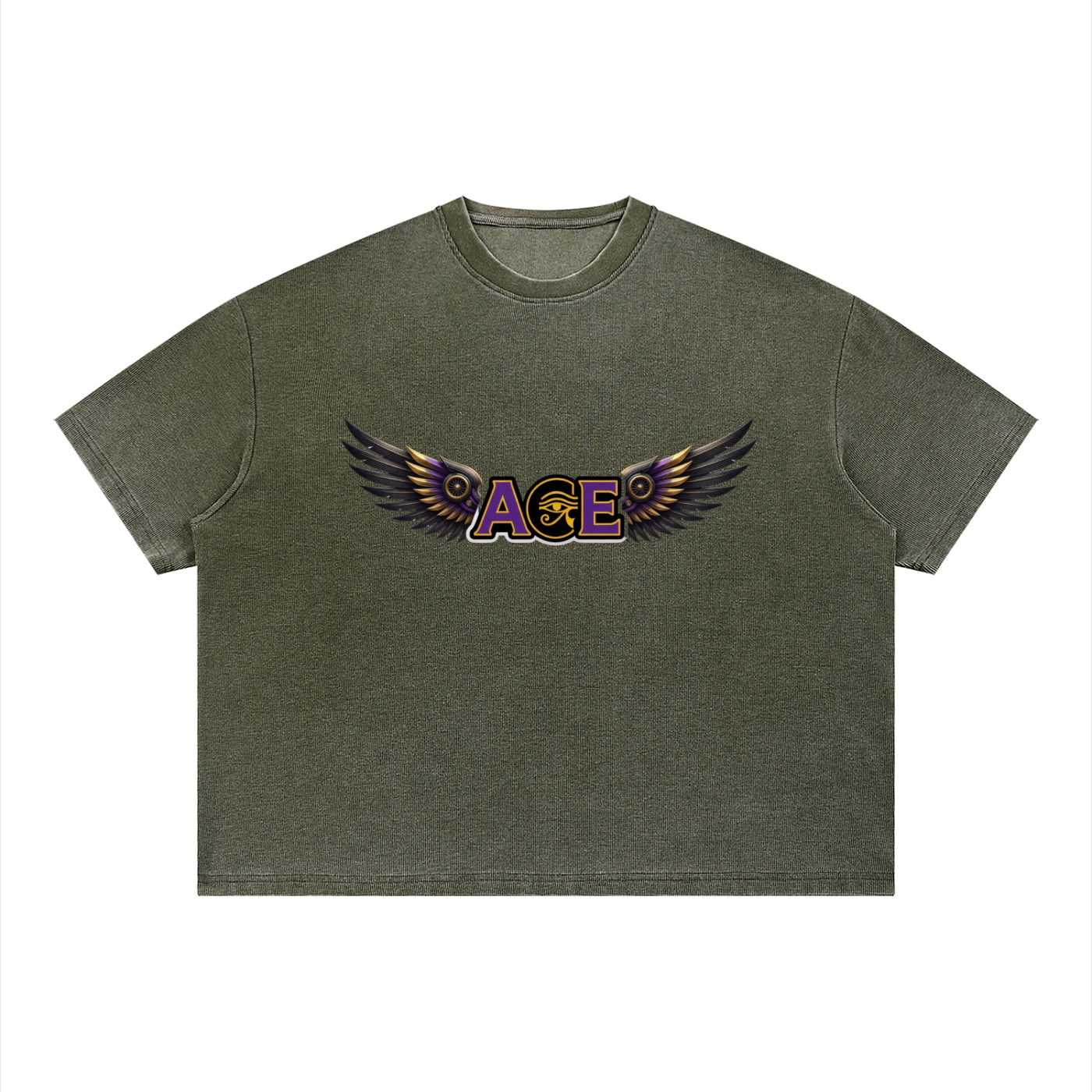 A.G.E  Vintage Wash Sunfade Boxy Waffle T-Shirt