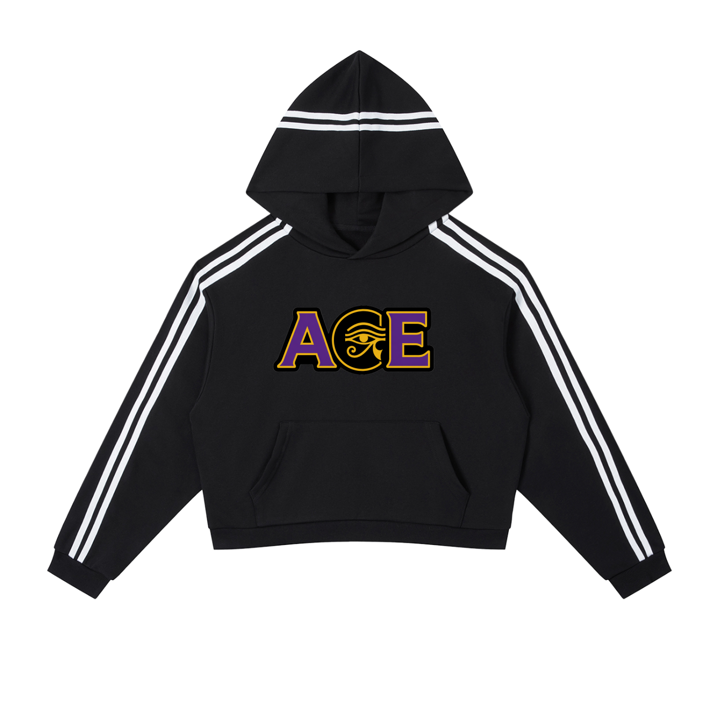 Woman Stripe Cropped Hoodie