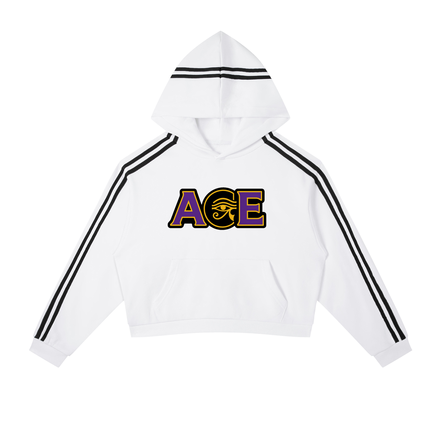Woman Stripe Cropped Hoodie