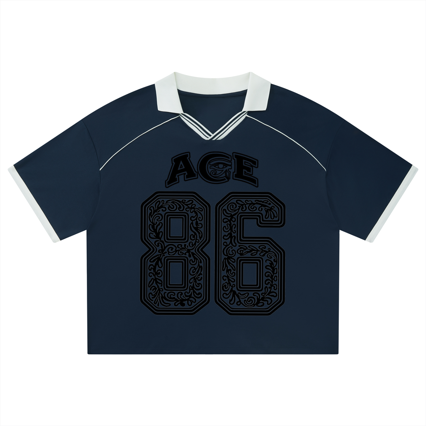 Unisex Collared Piping Boxy Soccer Jersey