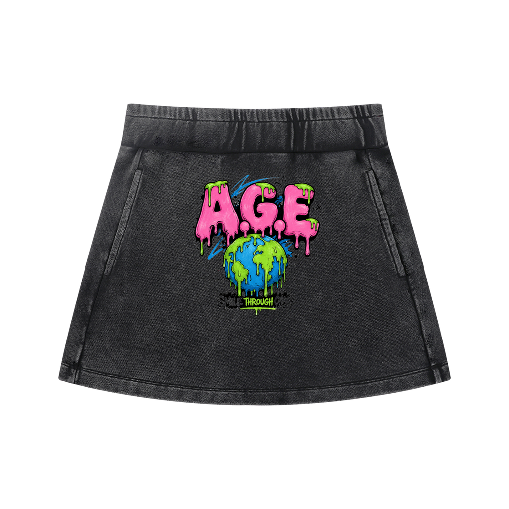 Women's Mineral Wash Mini Skirt