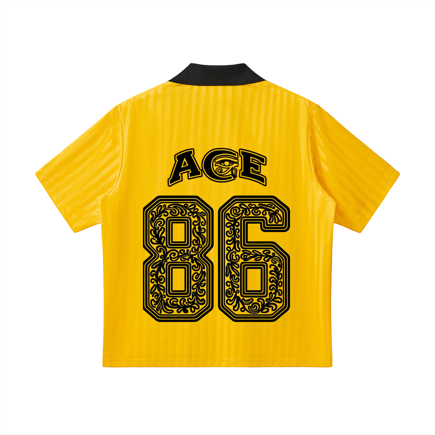 Contrast Collar Striped Soccer Jersey