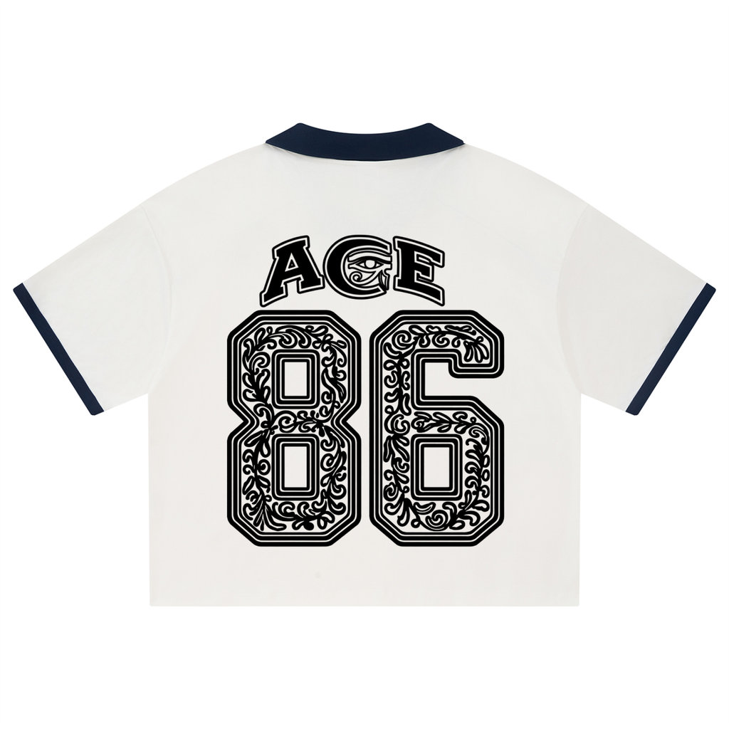 Unisex Collared Piping Boxy Soccer Jersey