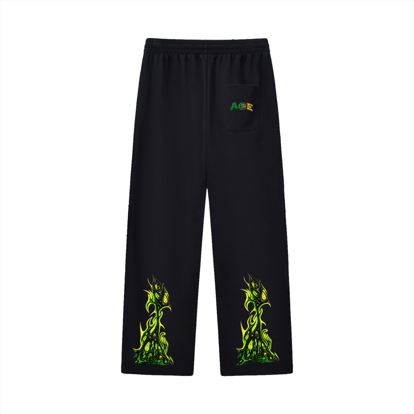 Curved Stripe Straight Sweatpants