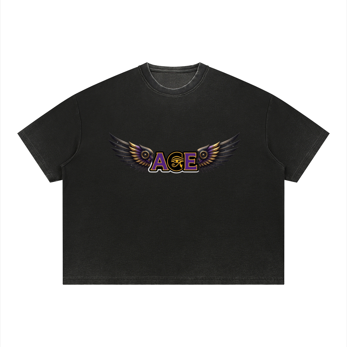 A.G.E  Vintage Wash Sunfade Boxy Waffle T-Shirt