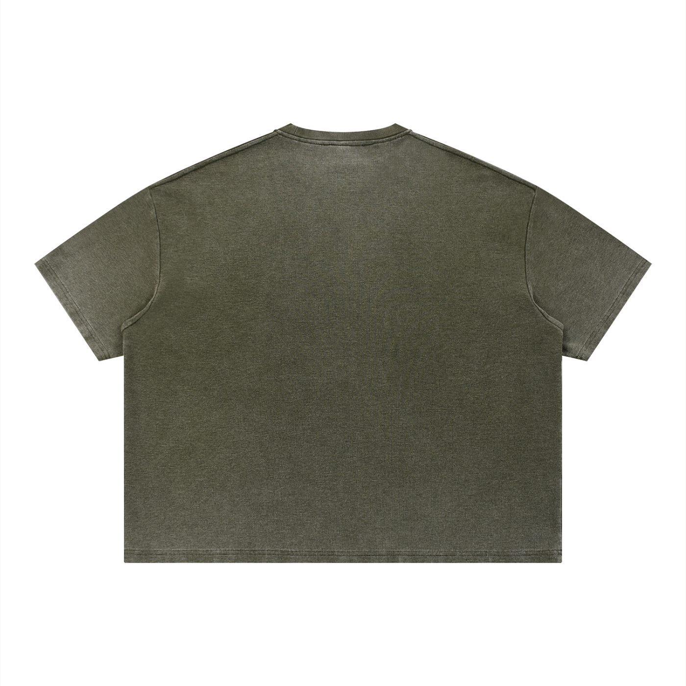A.G.E  Vintage Wash Sunfade Boxy Waffle T-Shirt