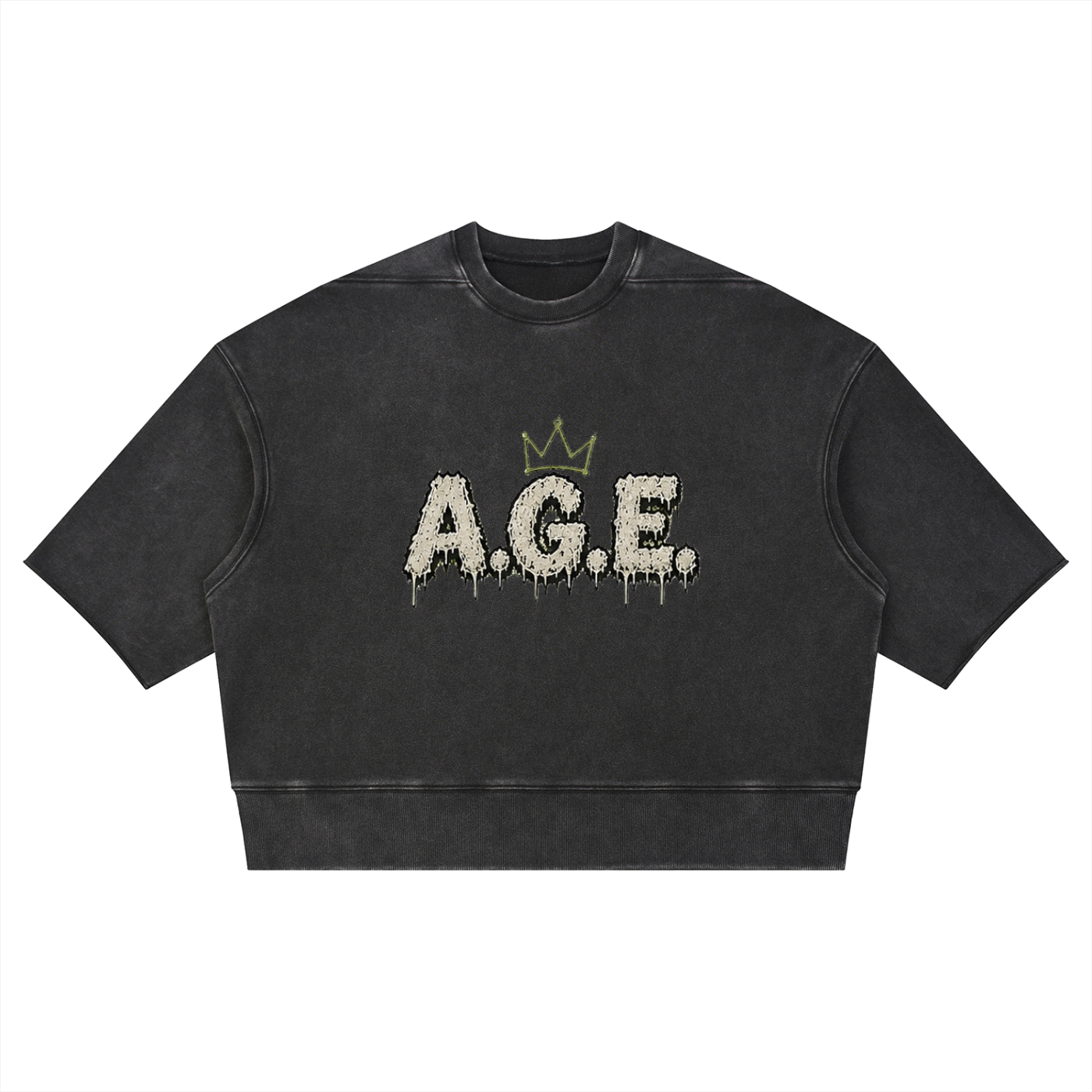 Unisex Mineral Wash Boxy Raw Edge T-Shirt